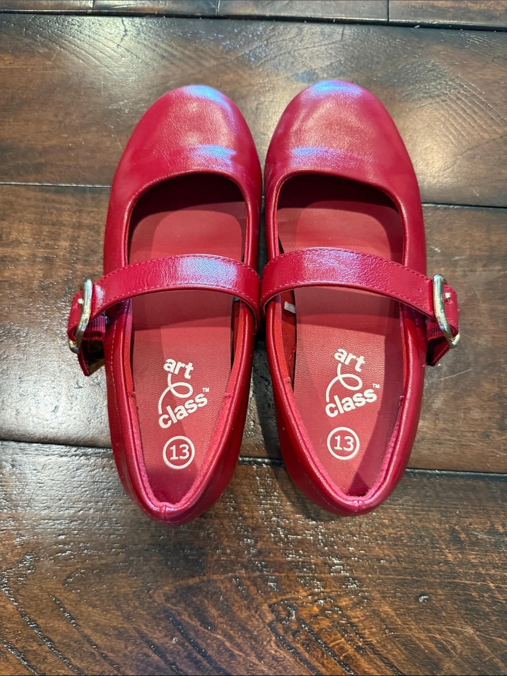 art class Cherry Red Mary Jane Girls' Dress Shoes